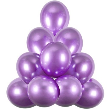 Balony Duże Lateksowe Chromowane Na Urodziny 10szt