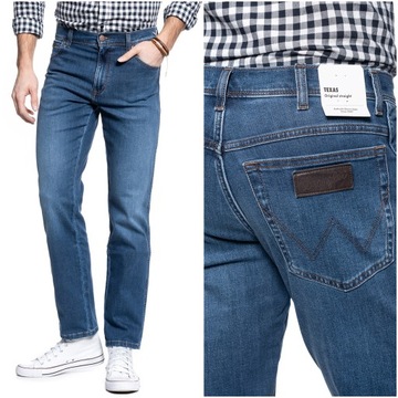 Męskie spodnie jeansowe proste Wrangler TEXAS W31 L34