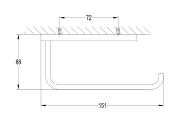 OMNIRES DARLING UCHWYT NA PAPIER TOALETOWY CZARNY