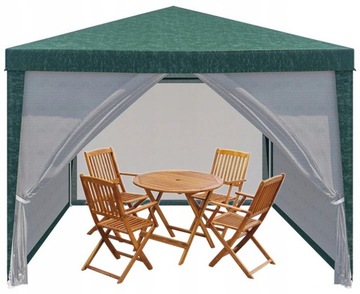 Pawilon Namiot Ogrodowy Handlowy Cateringowy 3x3m + Moskitiera 4 Ścianki