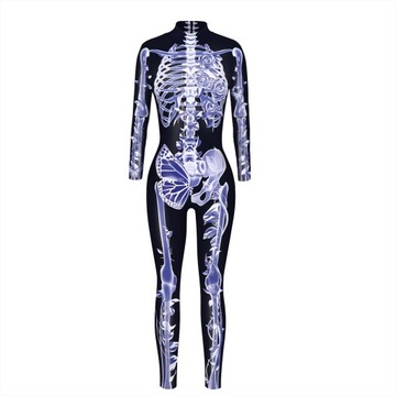 segolike kostium szkieletu na Halloween kobiety czarny L