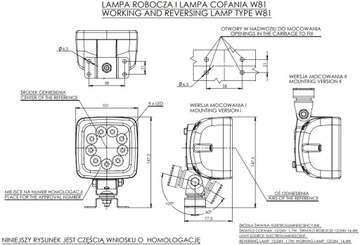 РАБОЧАЯ ЛАМПА 12-24В LED WAŚ W81/683