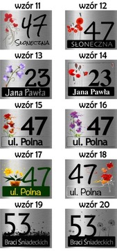Tabliczka numer domu dibond czesany tablica