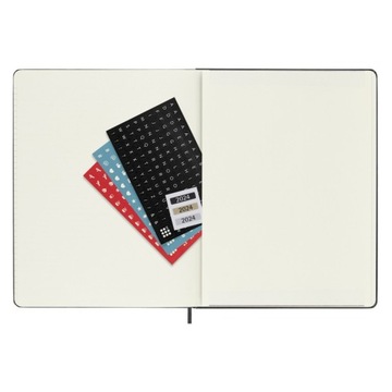 Еженедельный календарь Moleskine XL, твердый переплет, черный 2024 г.