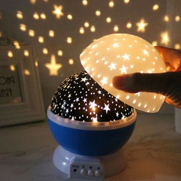 Stars Projector светодиодная светодиодная ночная лампа звезда 360 ° для детей