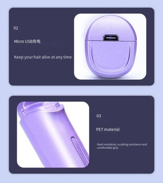 Мини-беспроводная расческа для выпрямления волос USB-перезаряжаемая расческа