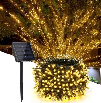GIRLANDA LAMPKI SOLARNE OGRODOWE NA BALKON 100LED