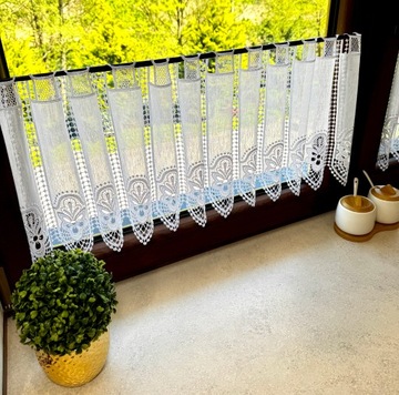 Белая занавес для кухни для кухни высоты борта Aplik высотой 35 см