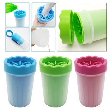 Портативная мойка для домашних животных Силиконовая лапа синяя M