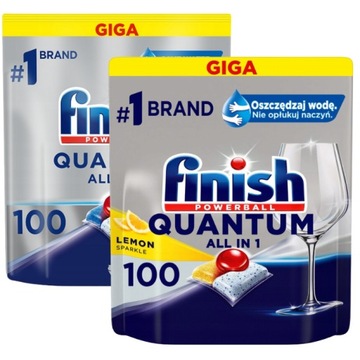 Капсулы Finish Quantum для посудомоечной машины Лимон Лимон 200 шт.