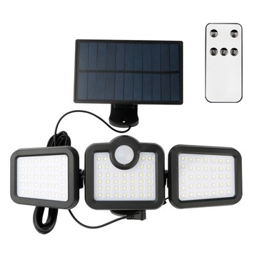 Lampa solarna LED oświetlenie zewnętrzne na pilota
