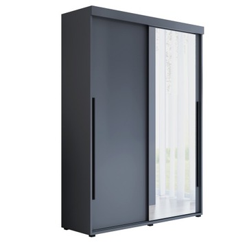 Szafa przesuwna MILA-1 200x202x45,5 półki pojemna lustro