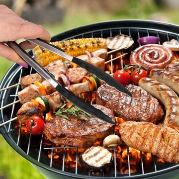 Щипцы кухонные, вращающиеся, для подачи мяса на гриле, нержавеющая сталь, 27 см