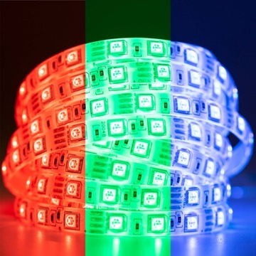 Taśma LED PASEK RGB KOLOROWA 12V 5M HERMETYCZNA