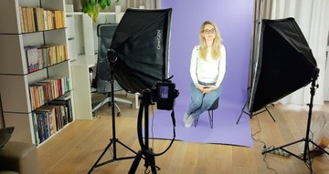 Zestaw lamp studyjnych softbox 40x40 3200W statyw