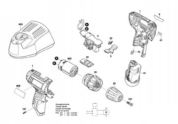 Электроника с переключателем для дрели-шуруповерта Würth BS 10-A (57001012)