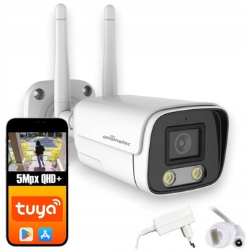 BEZPRZEWODOWA KAMERA WIFI ZEWNĘTRZNA IP TUBOWA 5MPX TUYA ANOMATEC DVS