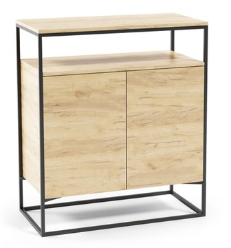 Komoda do salonu na metalowych nogach 80 cm loft