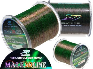 Żyłka Wędkarska MALE 3D LINE TONĄCA 600m 0,30/14,3kg FEEDER GRUNT SPŁAWIK