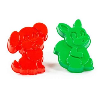 ZESTAW DO PIASKU FOREMKI 2SZT ZWIERZĘTA POLESIE