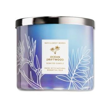 Świeca zapachowa duża 3-knotowa Bath&Body Works Ocean Driftwood w szkle