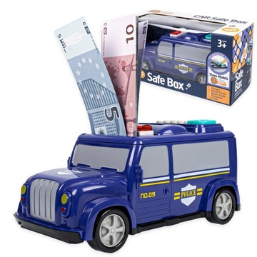 SKARBONKA DLA DZIECI SAMOCHÓD POLICJA SEJF BANK