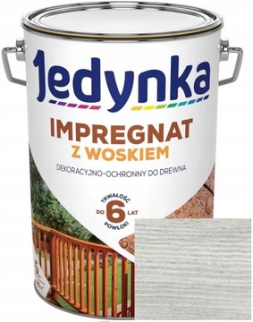 JEDYNKA IMPREGNAT DREWNA Z WOSKIEM SZARY 5L