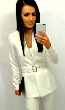 Женский костюм Женский костюмный комплект Блейзер Брюки Ecru Communion M