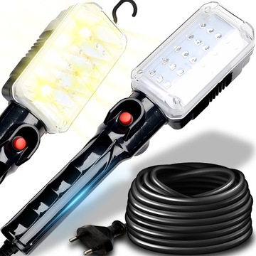 LAMPA WARSZTATOWA 20 LED KANAŁOWA HAK MAGNES 230V