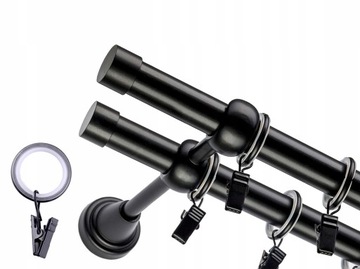 KARNISZ SIMPLE CICHE KÓŁKA PODWÓJNY 19+19 MM / 260