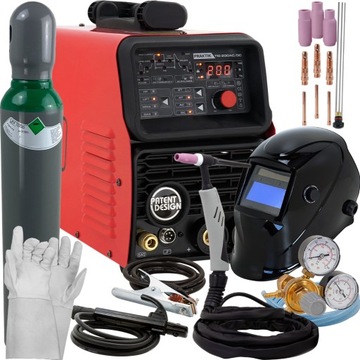 Spawarka IDEAL TIG 200 AC DC Puls HF MMA zestaw do spawania aluminium