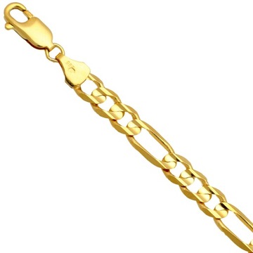 Bransoletka złota figaro 19cm 6.3mm złoto pr.585
