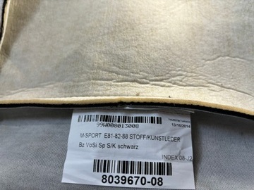 BMW E81 E82 E88 LEM SEDAČKA SEDADLA SPOLUJEZDCE 5210 8039670