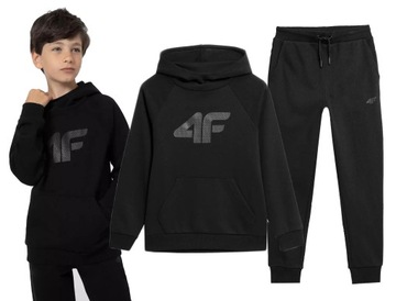 4F DRES CHŁOPIĘCY BLUZA + SPODNIE M271 black 140