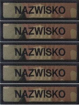 Name Patch Nazwisko WZ93 Naszywka x 5 sztuk RZEP