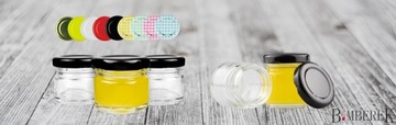 10x СТЕКЛЯННАЯ БАНКА 30 МЛ С КРЫШКОЙ, МЕДОВОЕ ВАРЕНИЕ, СПЕЦИИ, маленькая СВАДЕБНАЯ баночка