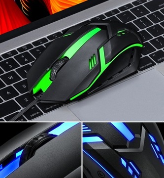 НАБОР КЛАВИАТУРЫ И МЫШИ ИГРОВАЯ МЫШЬ С RGB-СВЕТОДИОДНОЙ ПОДСВЕТКОЙ ДЛЯ USB-ГЕЙМЕРОВ