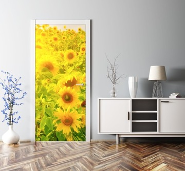 ДЕКОРАТИВНАЯ НАКЛЕЙКА НА ДВЕРЬ ПОЛЕ ПОДСОЛНУХОВ