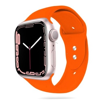 Каучуковый силиконовый ремешок для IPHONE Apple Watch 7/8 — 44/45 мм ОРАНЖЕВЫЙ