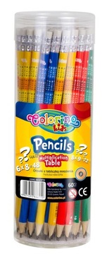 Карандаш Colorino с ластиком и таблицей умножения HB.