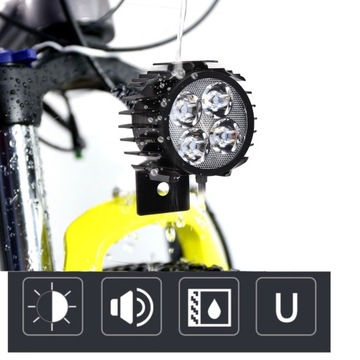 Reflektory motocyklowe LED Okrągły anioł 2 w 1