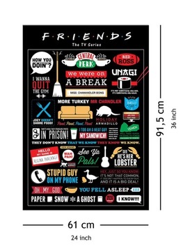 Друзья Информация о друзьях - постер 61х91,5 см
