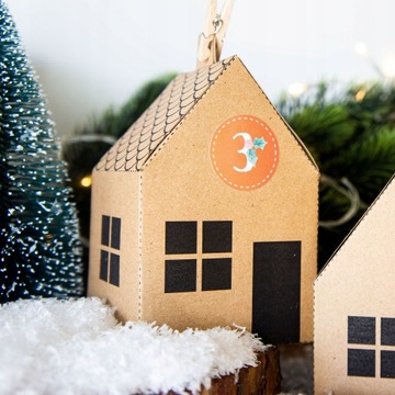 KALENDARZ ADWENTOWY 24 Domki Wioska Świąteczna Eko