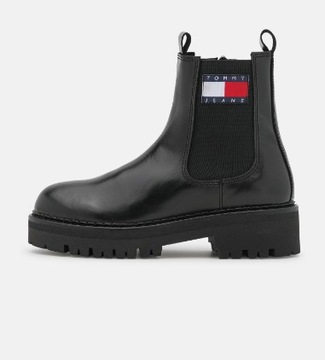 TOMMY HILFIGER BOTKI DAMSKIE SKÓRZANE 39 1TBK