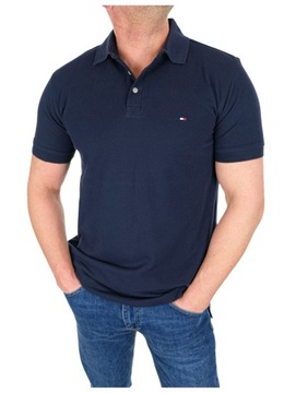 KOSZULKA POLO TOMMY HILFIGER 1985 POLÓWKA MĘSKA SLIM FIT GRANATOWY XXL