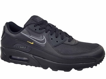 NIKE AIR MAX 90 DX2651 001 BUTY MĘSKIE CZARNE SKÓRZANE SNEAKERS