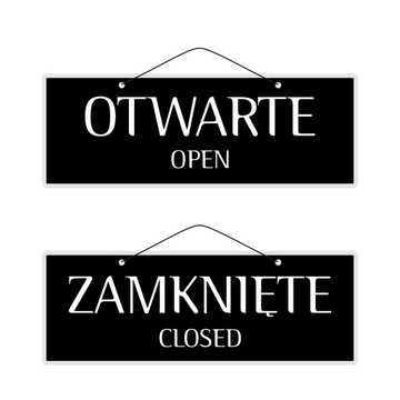 Tabliczka laminowana OTWARTE ZAMKNIĘTE-OPEN/CLOSED