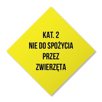 ADR KAT.2 tablica MAGNETYCZNA NIE do spożycia przez ZWIERZĘTA 30cm TIR