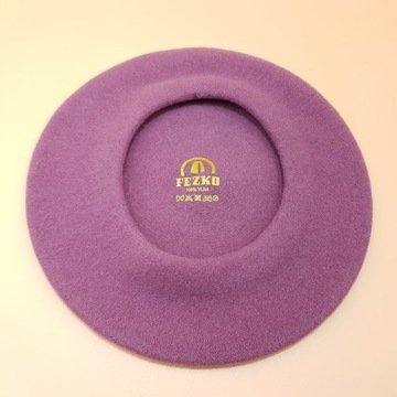 Beret z antenką duży francuski wełniany 30,5 cm śr