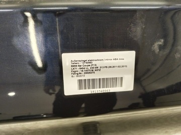 BMW 6 F12 F13 DVEŘE LEVÉ BARVA 416